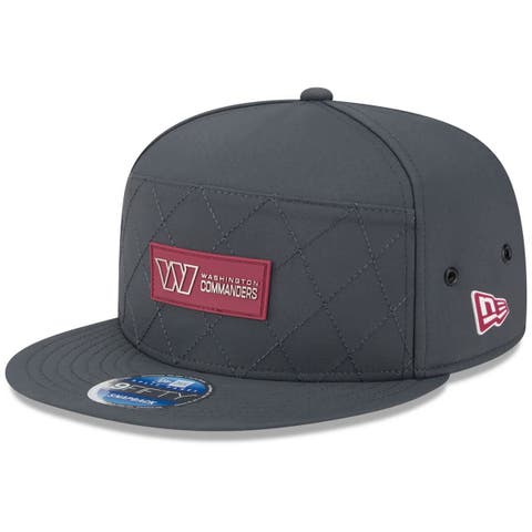 Men's New Era Charcoal Washington Commanders 2025 Sideline Cold Weather Split Panel 9FIFTY Snapback Hat
