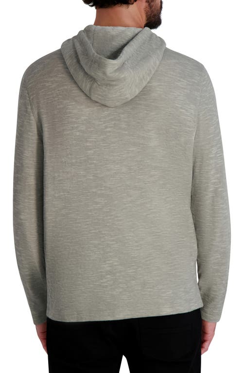 Karl Lagerfeld Paris Logo Patch Hoodie In Gray