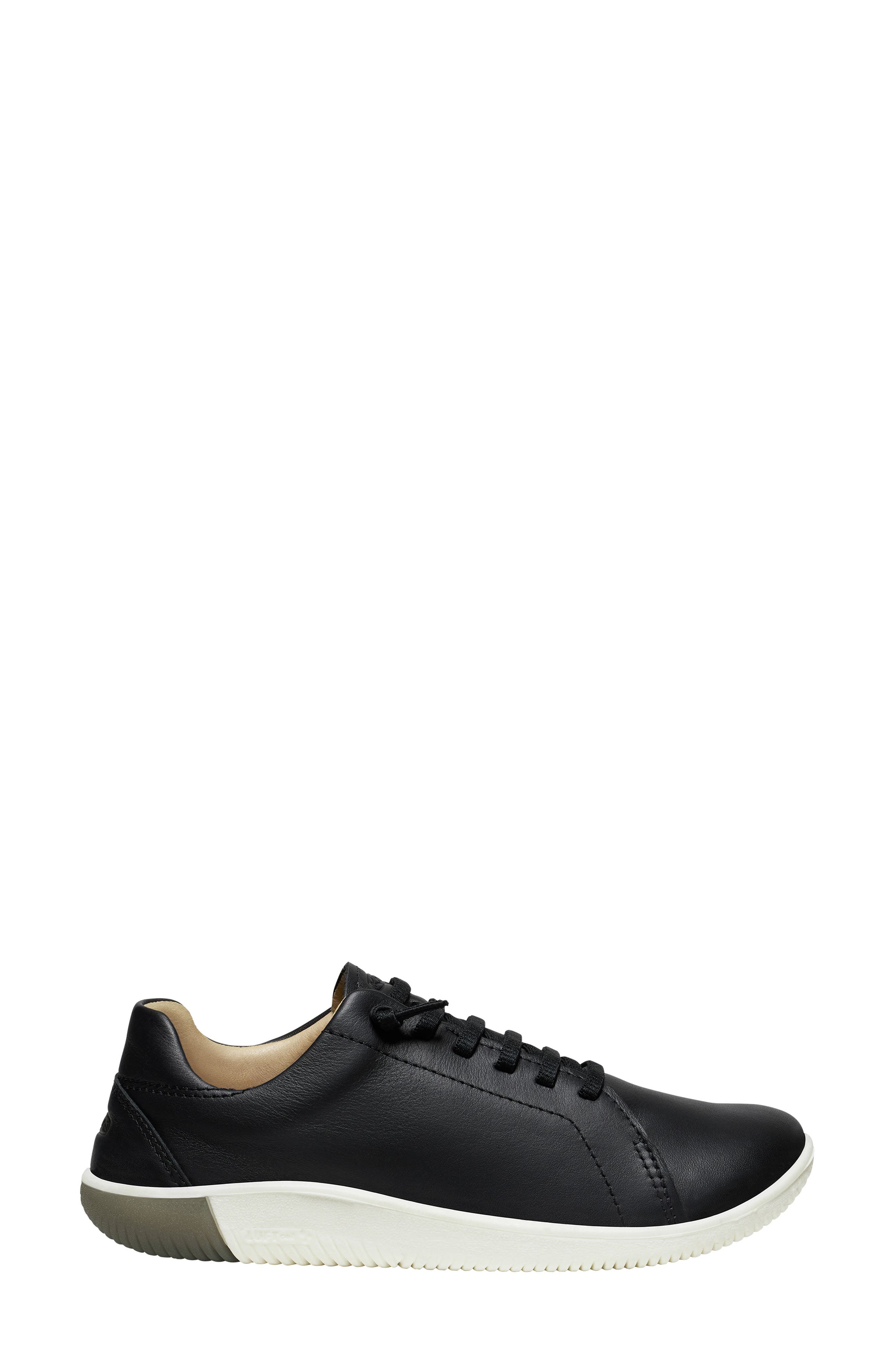 KEEN KNX Leather Sneaker, Alternate, color, Black/ Star White