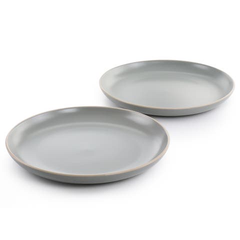 Rockaway 2 Piece 10.5 Inch Round Stoneware Dinner Plate Set