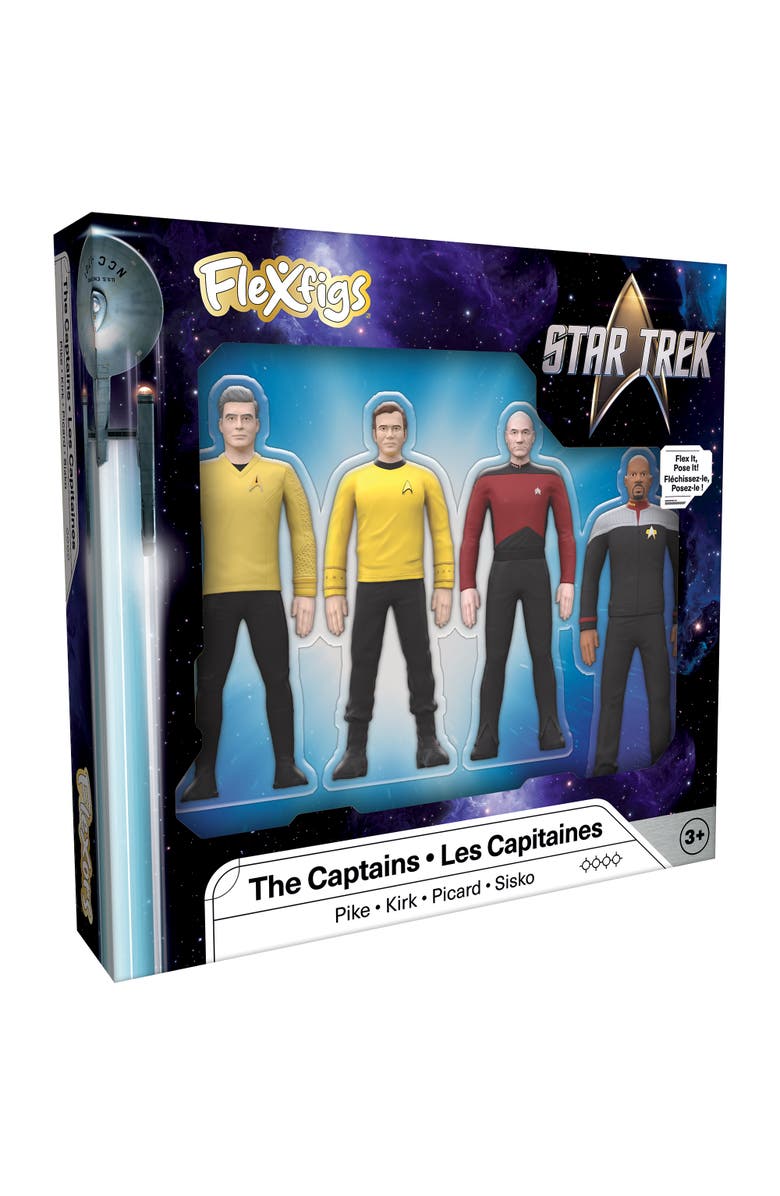 FleXfigs Star Trek Captains 4 Character Pack Ages, Alternate, color, Multicolored