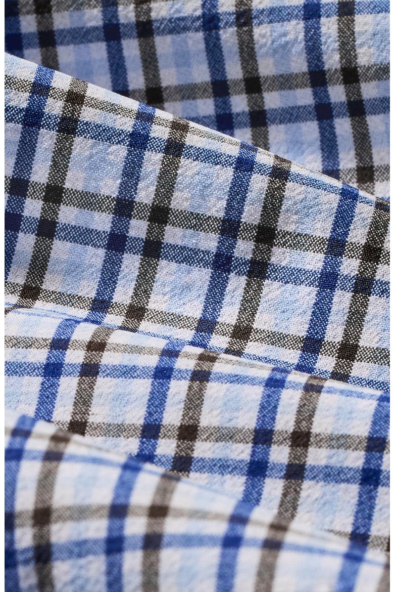 Leeward Trim Fit Plaid Performance Button-Up Shirt, Alternate, color, ESPRESSO DOUG PLAID