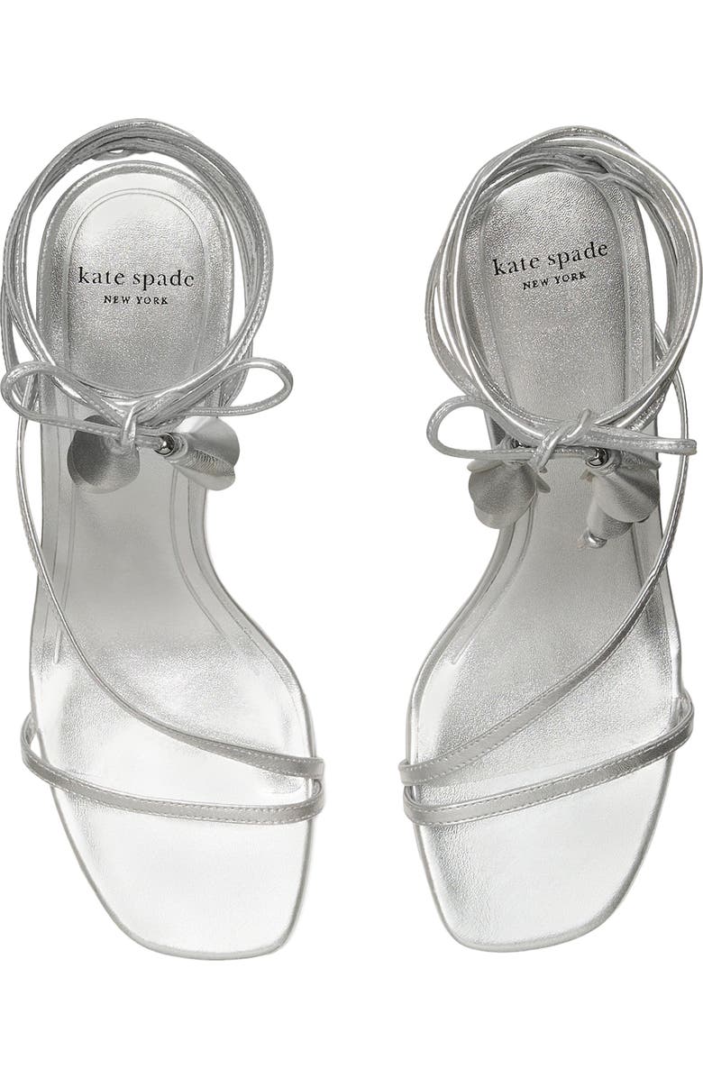 Kate Spade New York ankle wrap sandal, Alternate, color, Silver