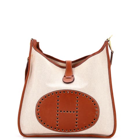 Evelyne Bag Gen I Toile and Leather PM