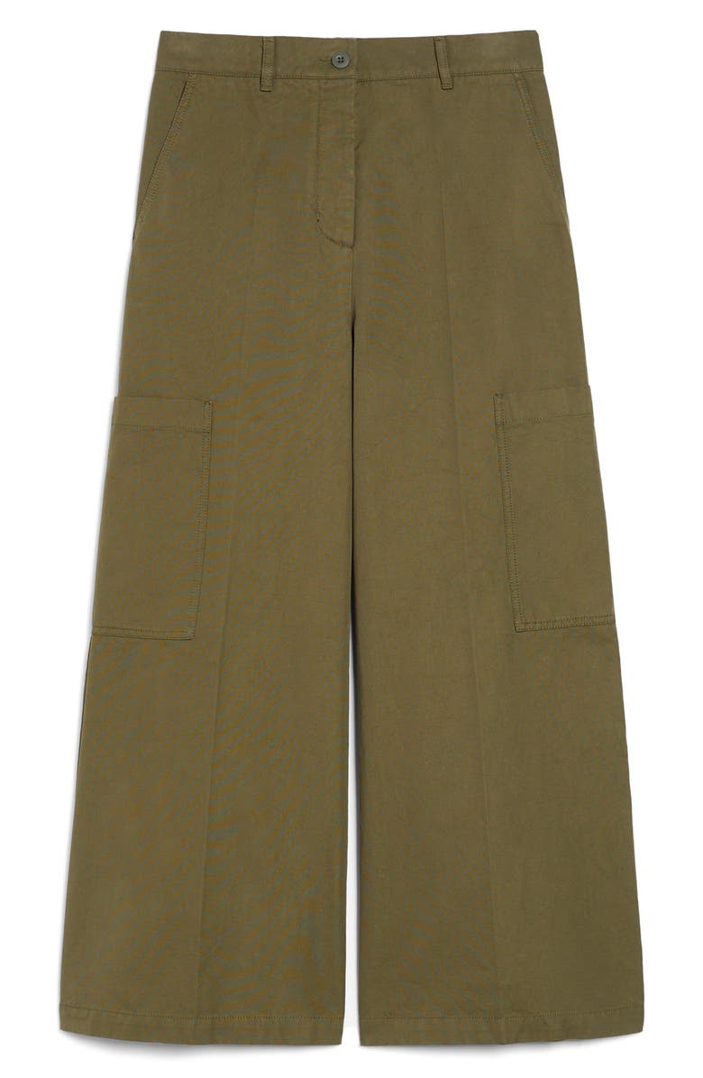 Weekend Max Mara Quiz Wide Leg Cotton Cargo Pants, Alternate, color,