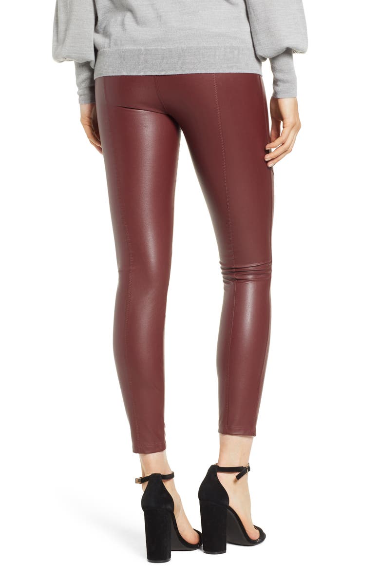 David Lerner The Bergen Faux Leather Leggings, Alternate, color,