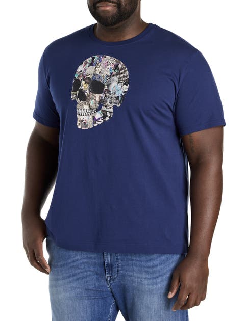Big & Tall Collage Skull Graphic Tee