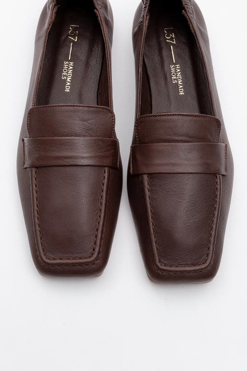 Forever & Always Shoes Liepa Leather Loafers In Brown Leather