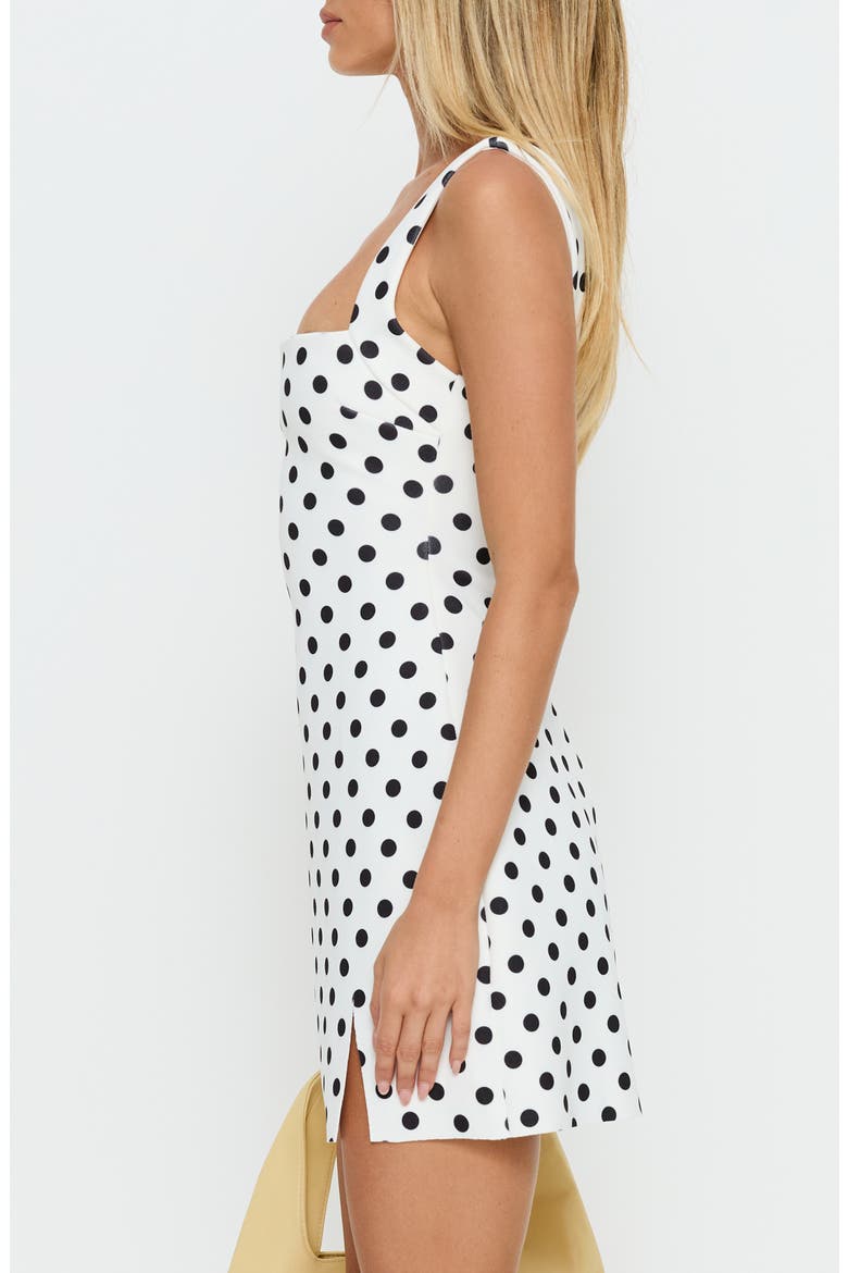 Bombshell Polka Dot Minidress, Alternate, color, BLACK POLKA DOT