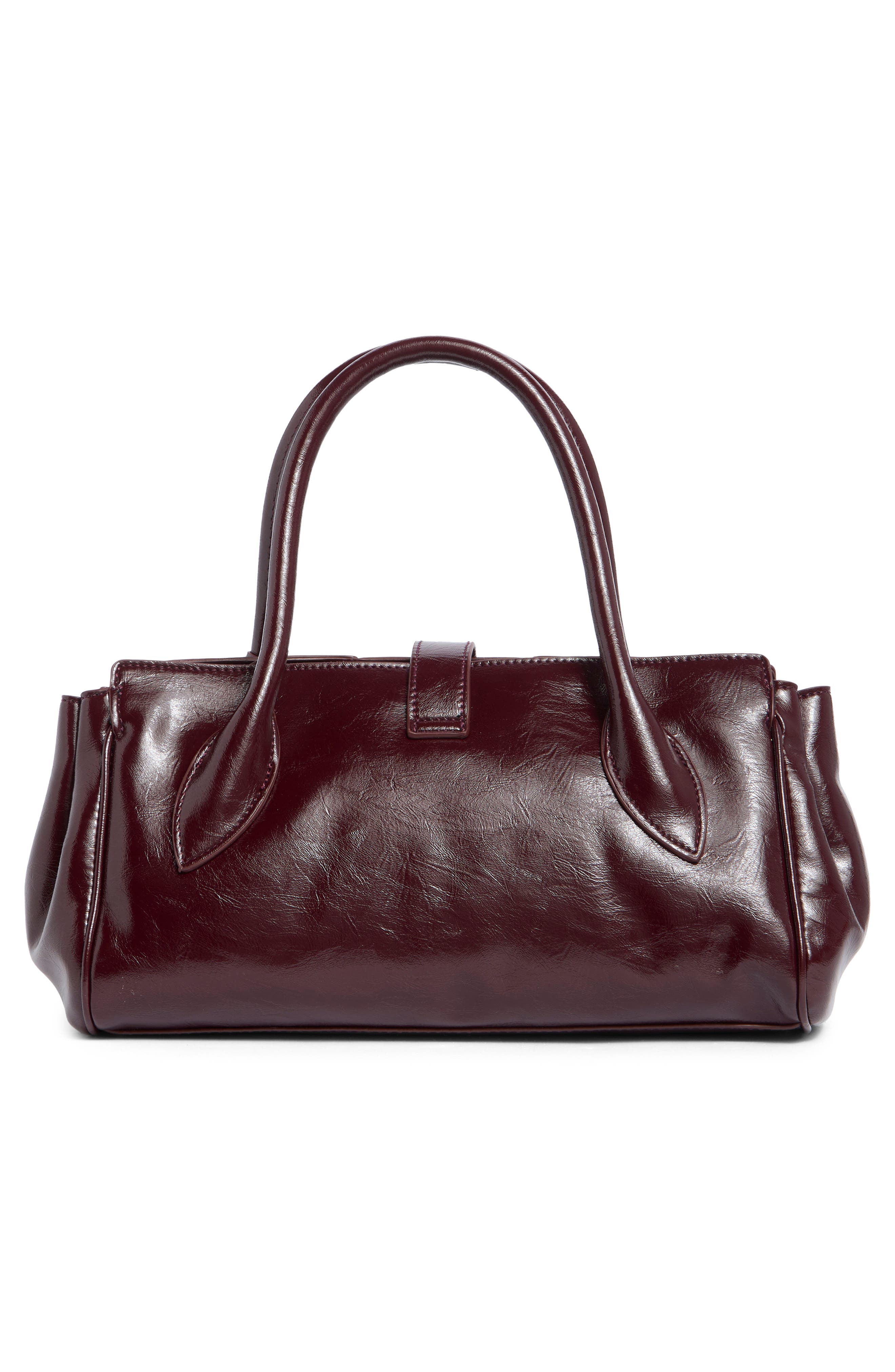 Allimaa Faux Leather Handbag, Alternate, color, BORDO CRINKLE