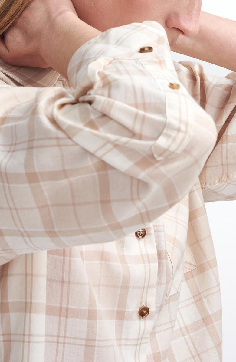 Barbour Aubrey Check Button Front Shirt, Alternate, color, 