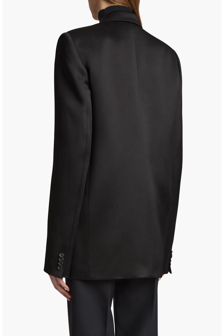 Willow Satin Blazer, Alternate, color, BLACK
