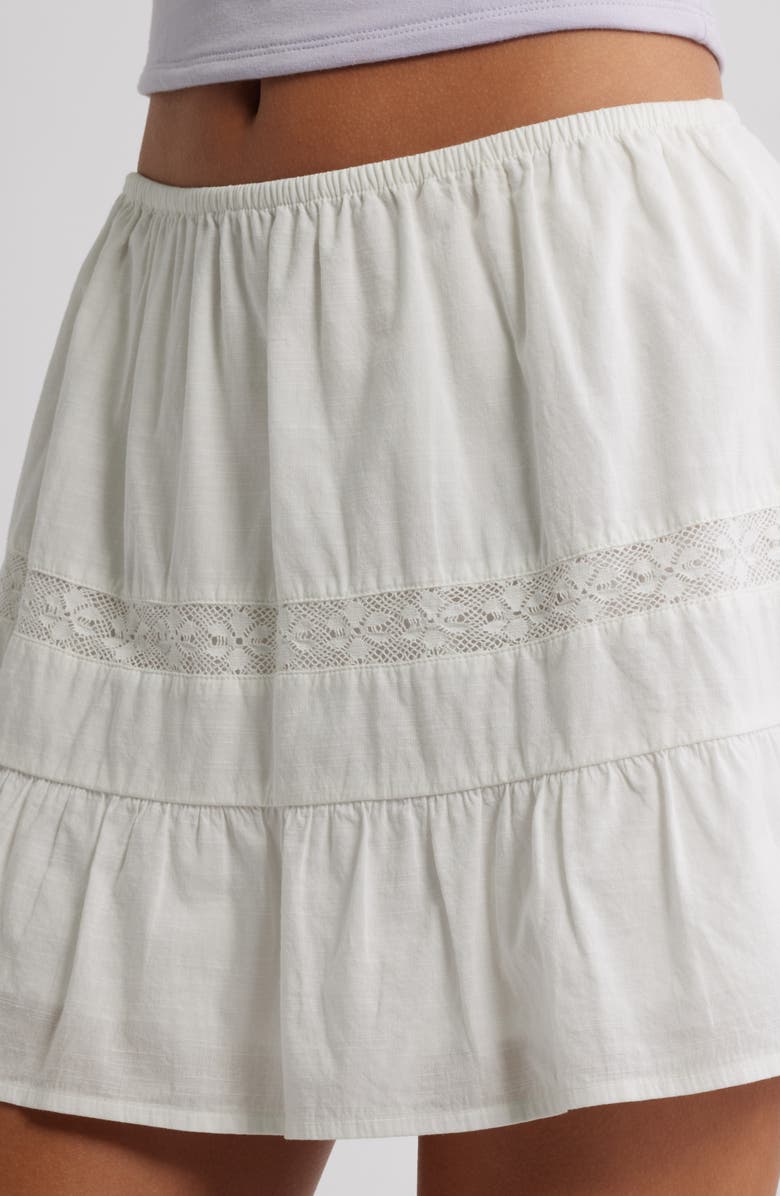 BP. Boho Cotton Miniskirt, Alternate, color, White Blanc