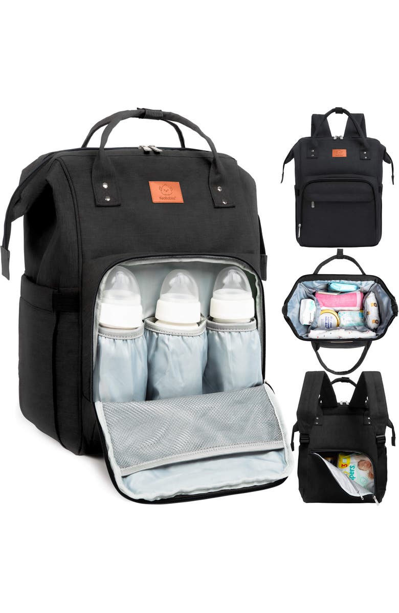 KeaBabies Original Diaper Bag, Main, color, Trendy Black