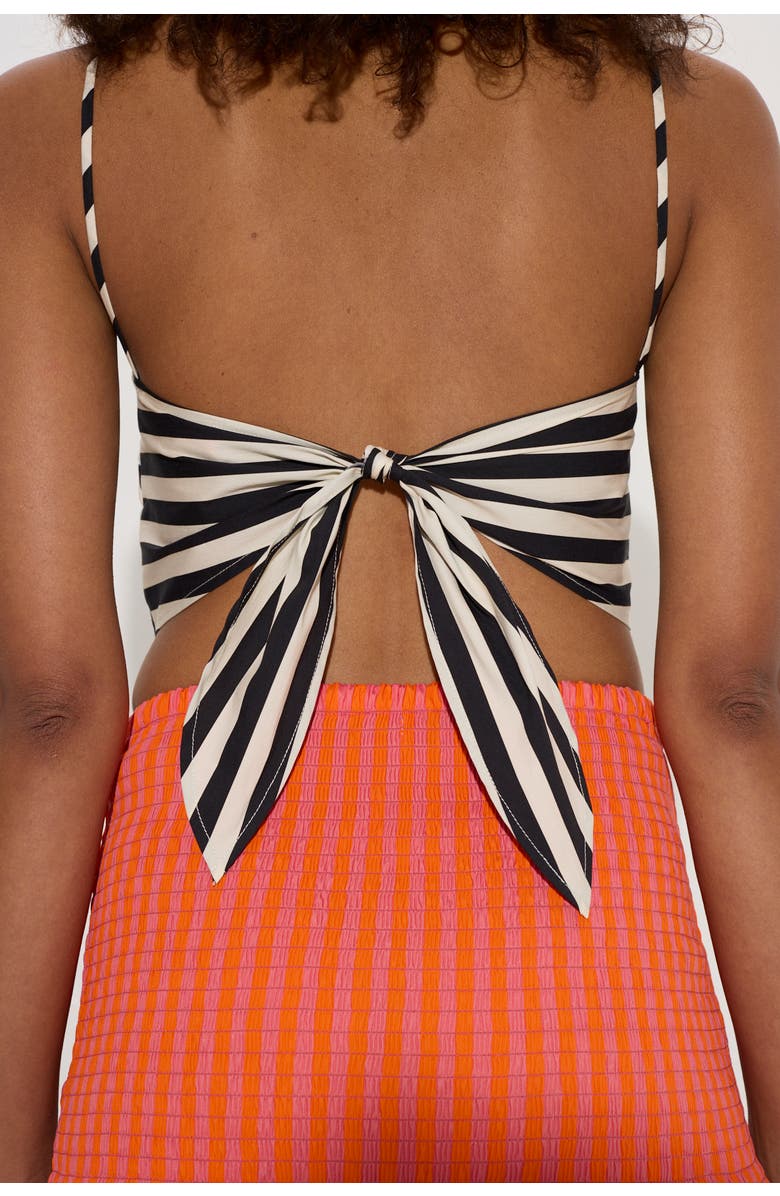 SIMONMILLER KIT POPLIN TIE TOP, Alternate, color, Black/White Stripe