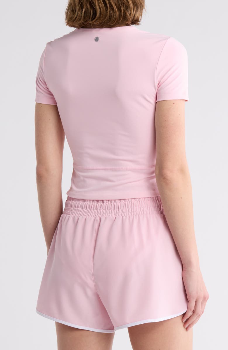 YOGALICIOUS Nude Tech Pandora Short Sleeve Crop T-Shirt, Alternate, color, Fairy Tale