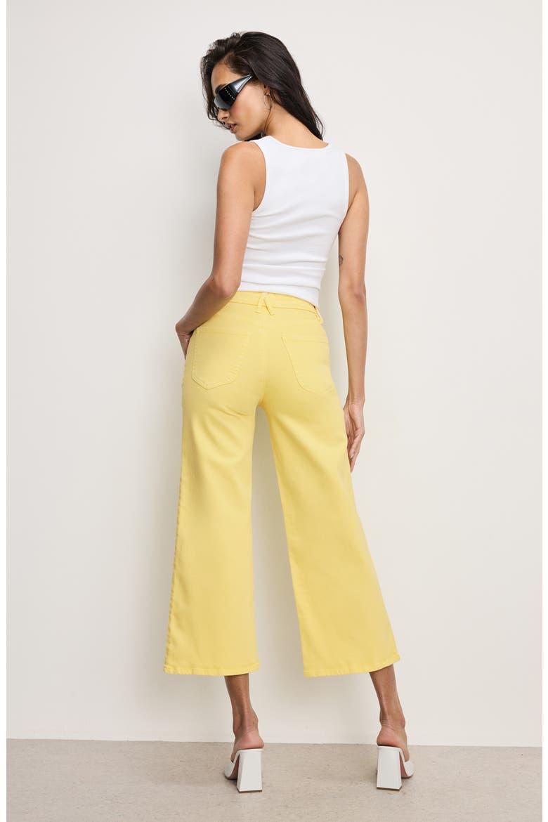 Good Waist Crop Palazzo Jeans, Alternate, color, LEMON003