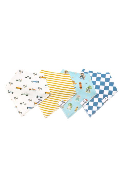 Speedster 4-Pack Cotton Bandana Bibs (Baby)