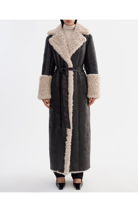 Polly | Mixed Media Maxi Coat