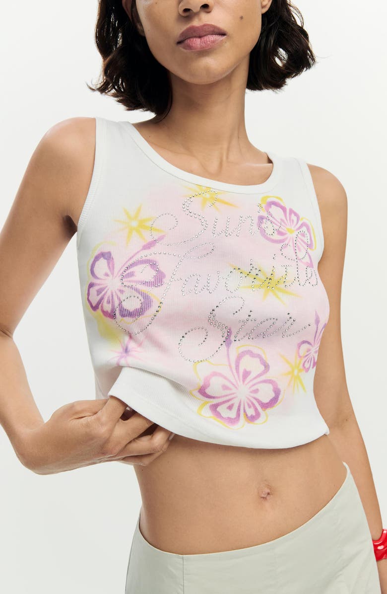 Desigual Graphic Crop Top, Alternate, color,