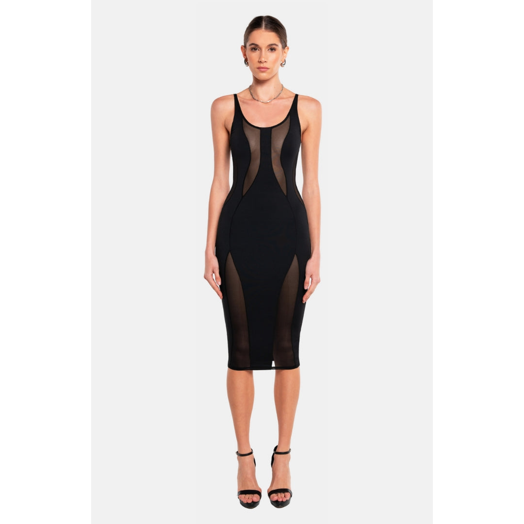 Ow Collection Twist Midi Dress
