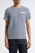 Moncler Stripe Stretch Cotton T-Shirt