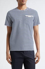 Moncler Stripe Stretch Cotton T-Shirt
