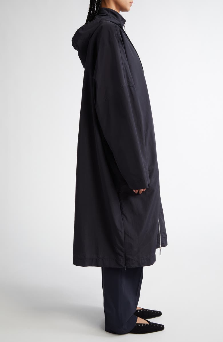 TOTEME Recycled Nylon A-Line Windbreaker Coat, Alternate, color, Nightfall