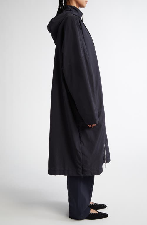 Totême Toteme Recycled Nylon A-line Windbreaker Coat In Nightfall