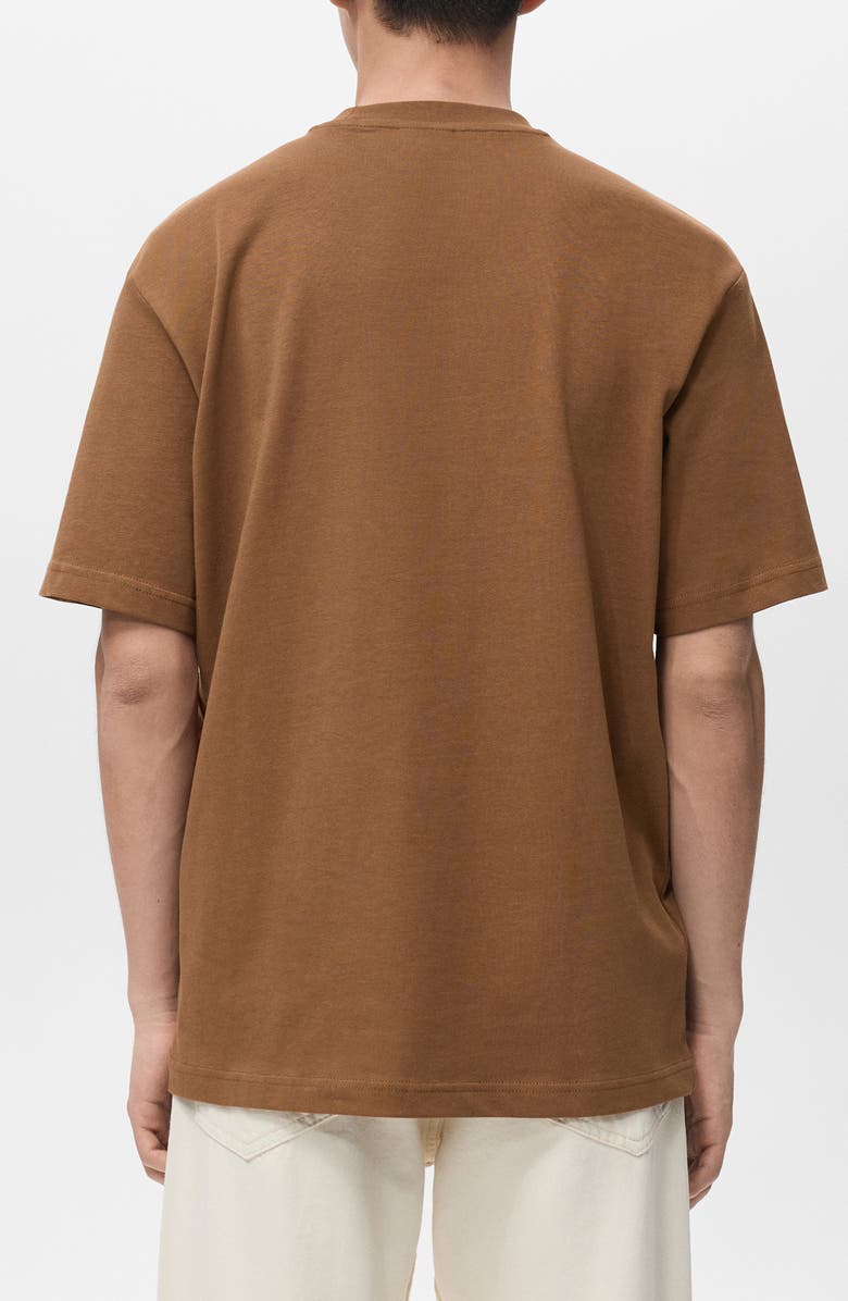 MANGO Free to Explore Graphic T-Shirt, Alternate, color, Tobacco Brown