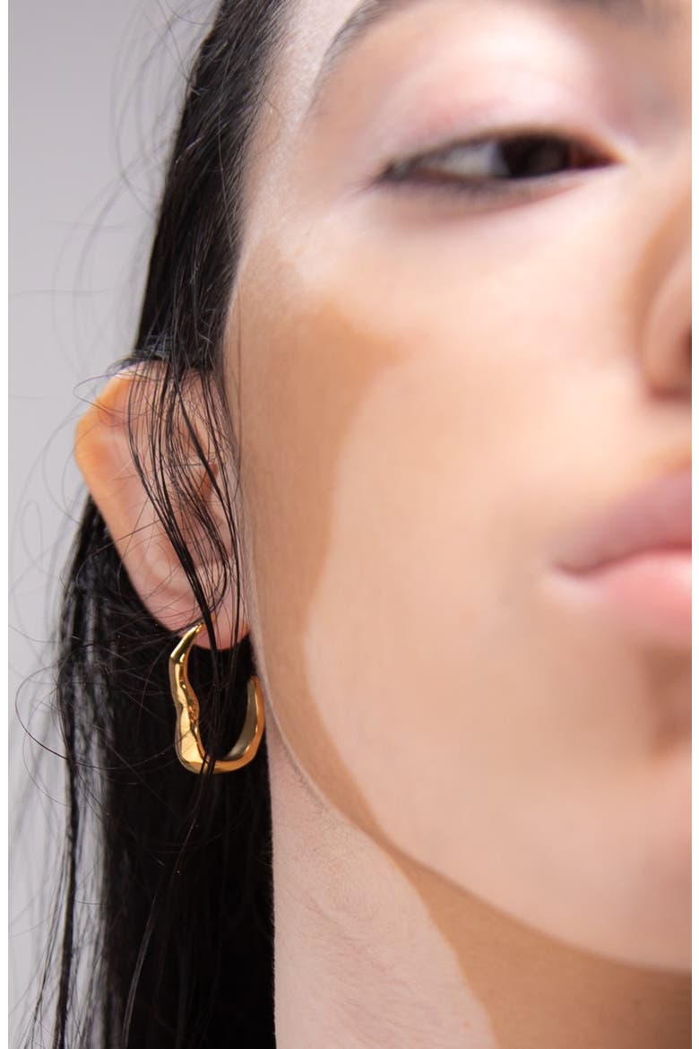 Bua Midi Hoop Earrings In Gold, Alternate, color, Gold