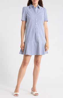 Tommy Hilfiger Ruffle Hem Cotton Shirtdress
