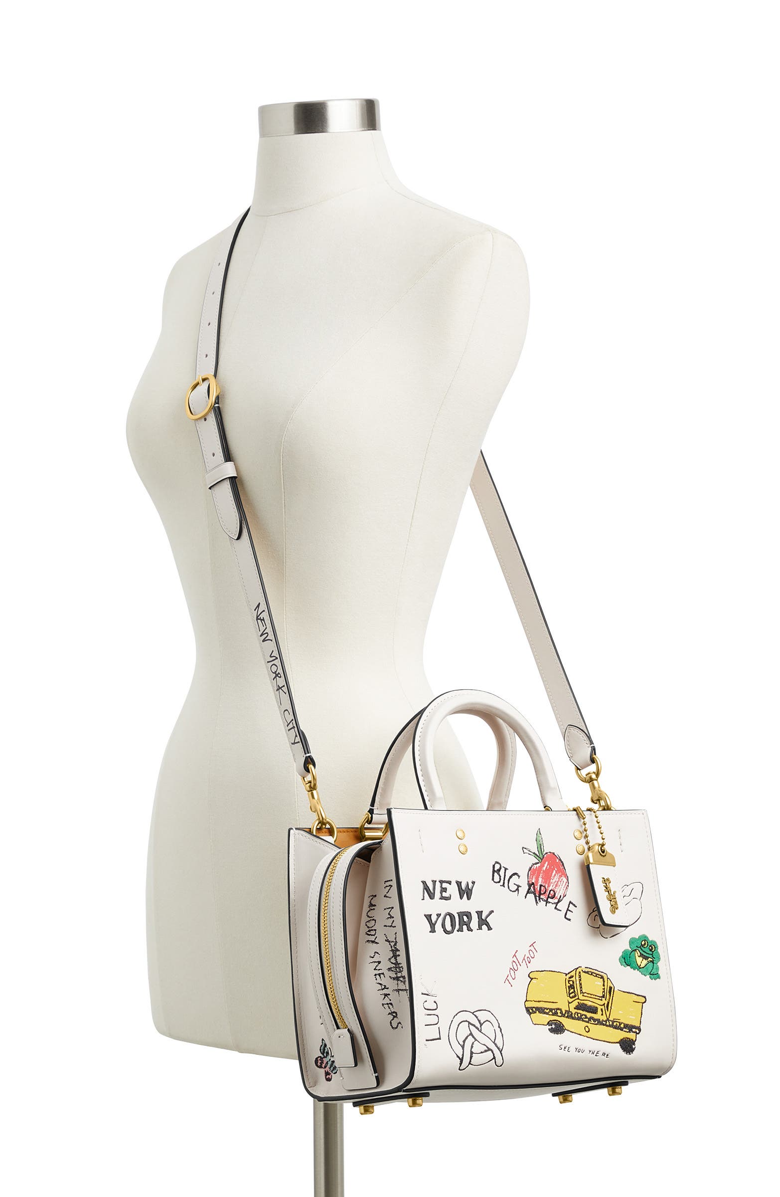 COACH Rogue Sketch Print Leather Top Handle Bag, Alternate, color, 