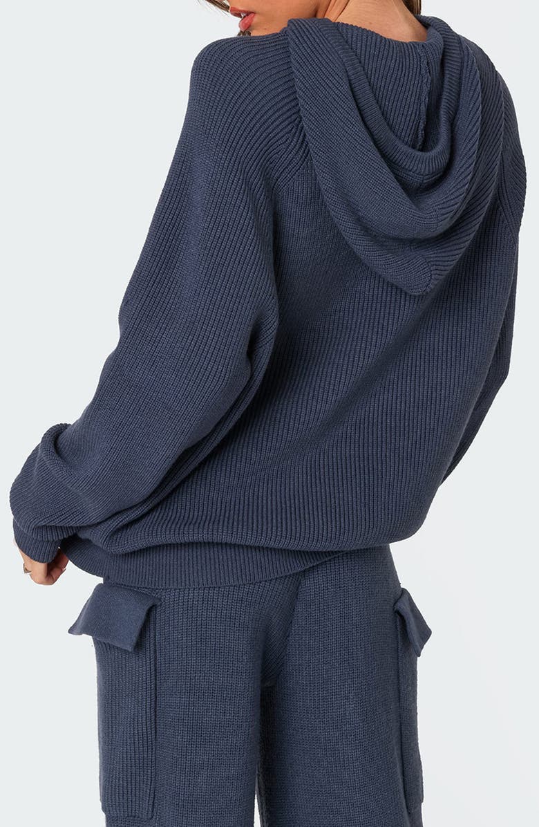 EDIKTED Wynter Oversize Sweater Hoodie, Alternate, color, Blue