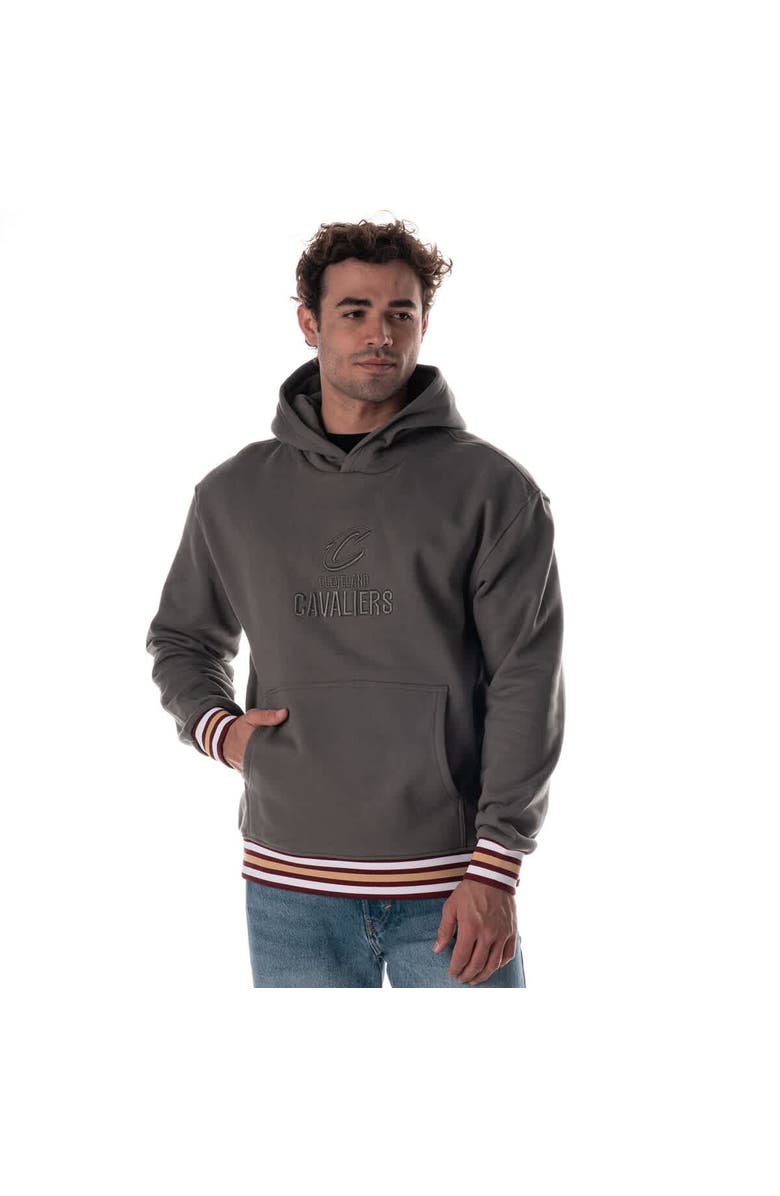 THE WILD COLLECTIVE Unisex The Wild Collective Charcoal Cleveland Cavaliers Custom Rib Tonal Premium Hoodie, Main, color, Charcoal