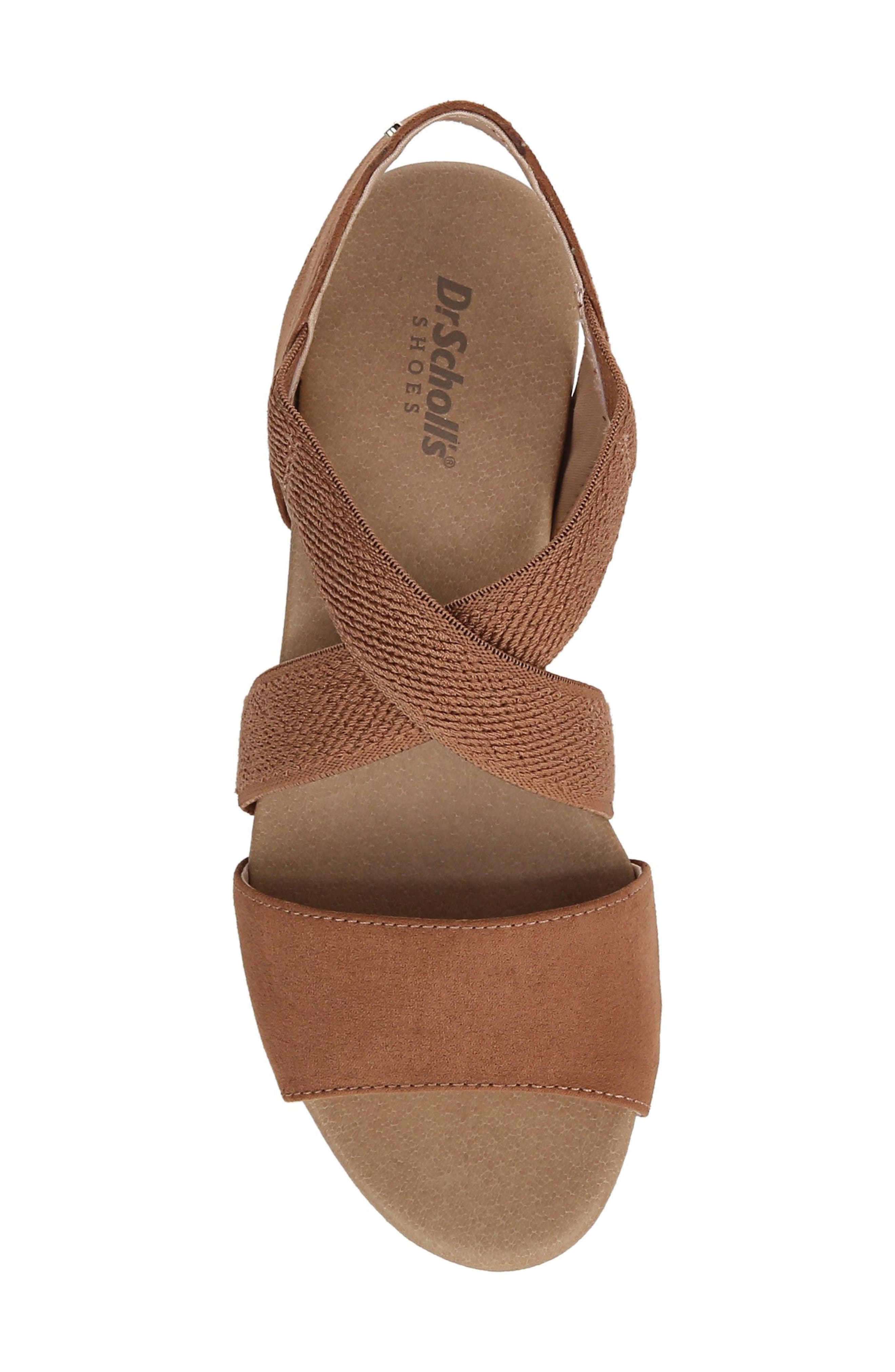 Just Cute Platform Wedge Sandal, Alternate, color, HONEY BROWN
