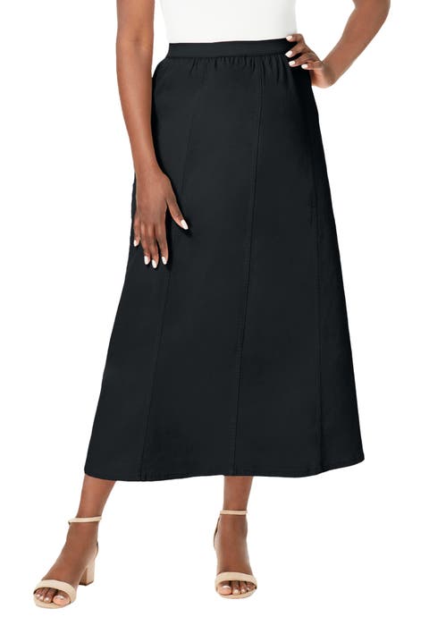 Stretch Denim Jegging Skirt