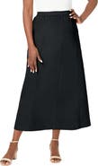 Jessica London Stretch Denim Jegging Skirt