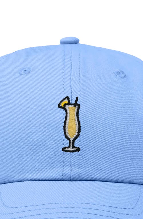 Dalix Pina Colada Embroidered Dad Cap In Light Blue