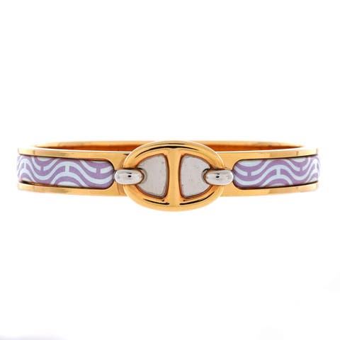 Mini Clic Chaine d'Ancre Bracelet Metal and Printed Enamel