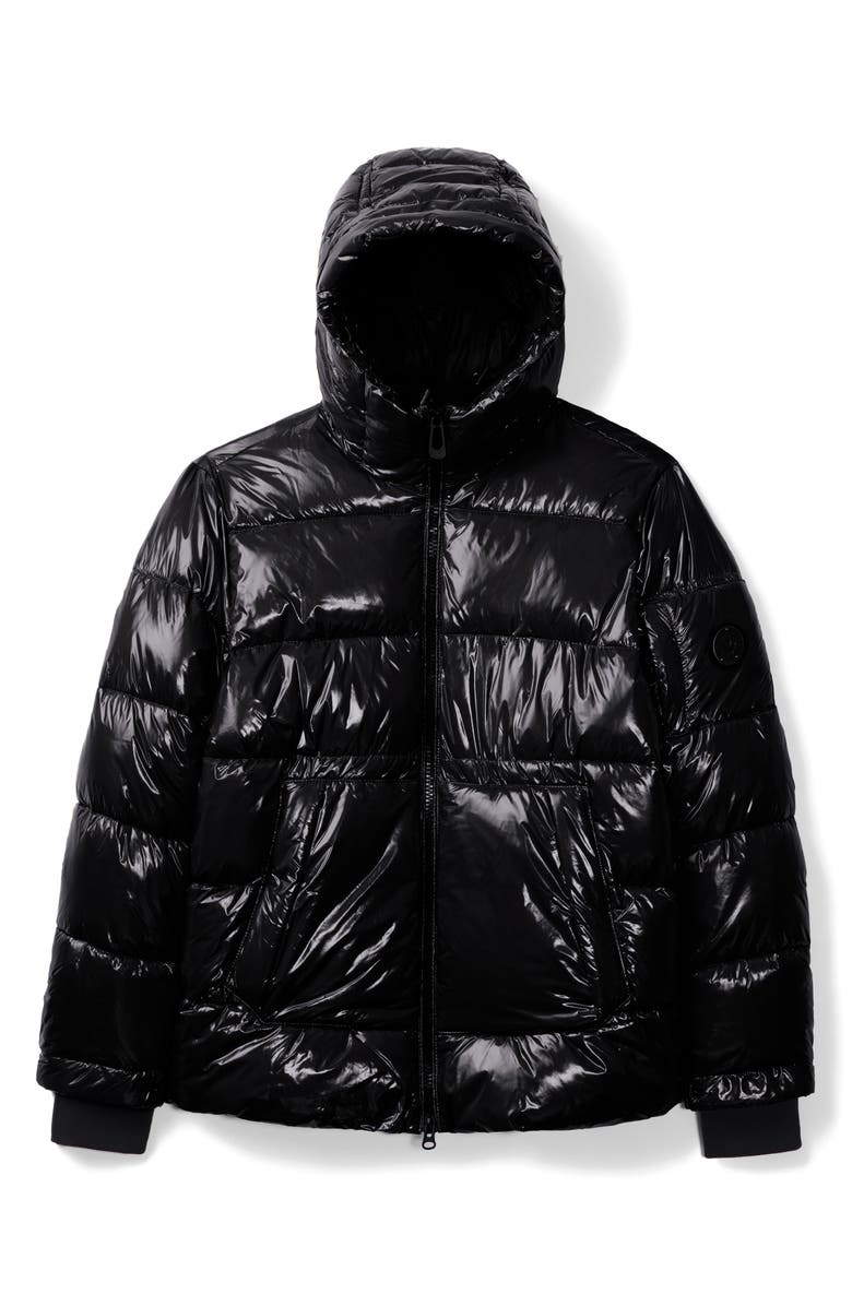 Noize Hooded Puffer Jacket, Alternate, color, Black