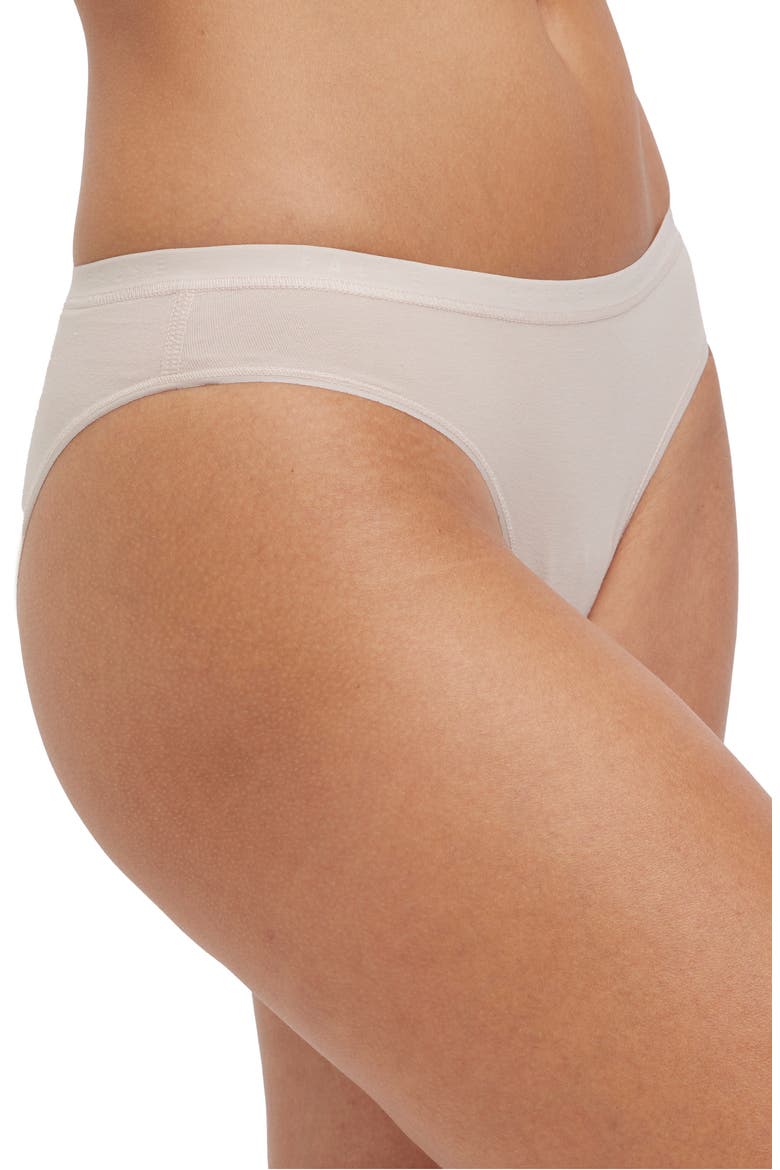 Daily Climate Cotton Blend Bikini Briefs, Alternate, color, OATMEAL