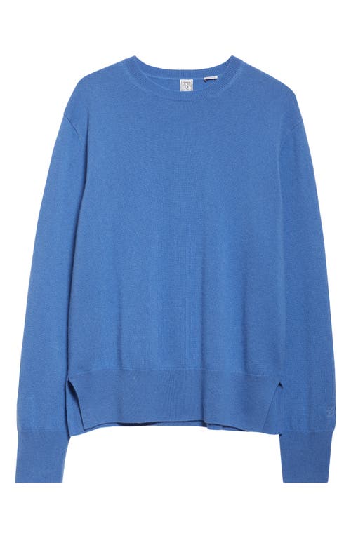 Totême Crew-neck Cashmere Knit Top In Azure In Azure