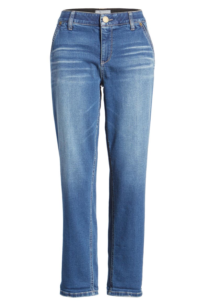 Ab-Solution Straight Leg Jeans (Nordstrom Exclusive), Alternate, color, BLUE