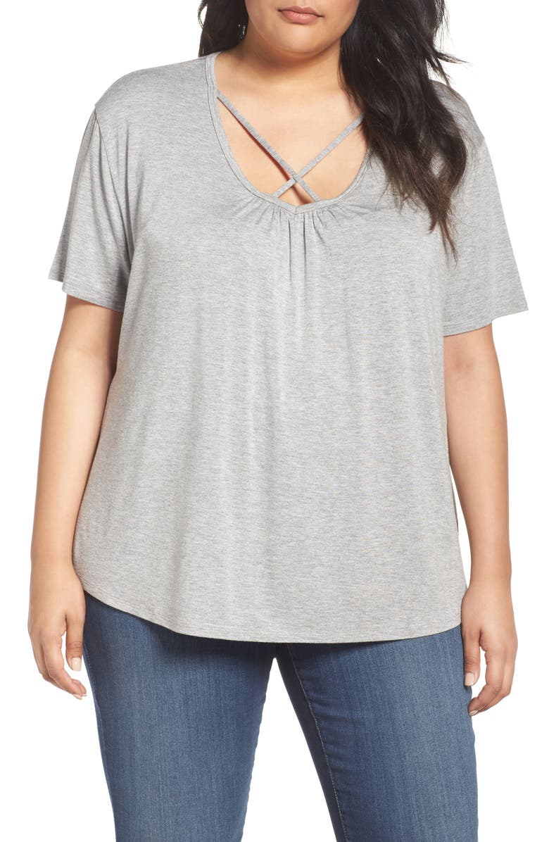 Sejour Crisscross Strap Tee, Main, color,