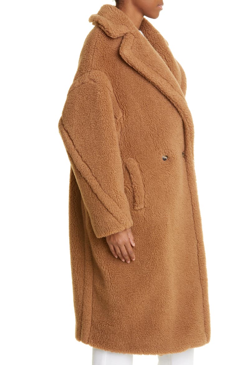 Teddy Bear Icon Faux Fur Coat, Alternate, color, CAMEL