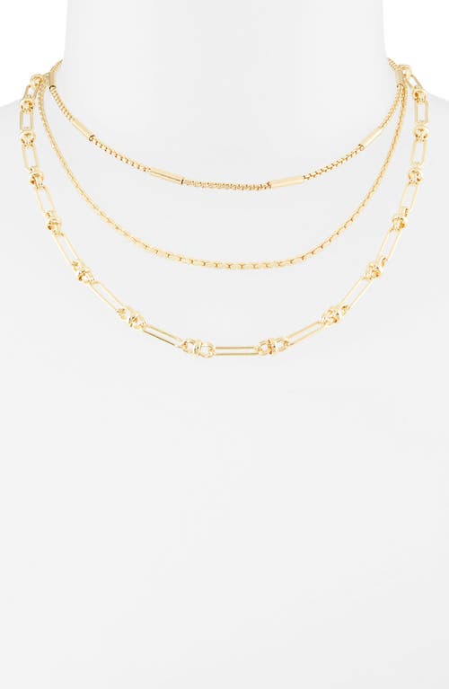 Nordstrom Rack 3-row Layered Necklace In Gold