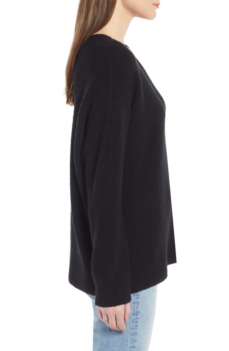 Something Navy V-Neck Sweater, Alternate, color,