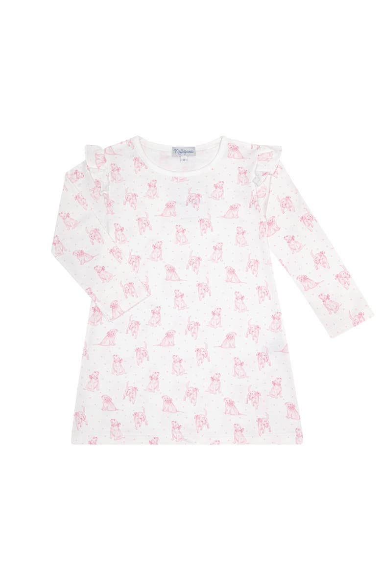 Nellapima Pink Puppy Love Print Playtime Dress - Toddler & Little Kid, Main, color, Pink