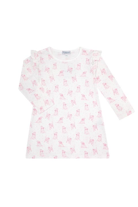 Pink Puppy Love Print Playtime Dress - Toddler & Little Kid